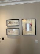 3 x framed and glazed wall art prints ( Location 110)