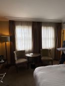 2 x pairs fully lined pencil pleated top drapes span 140 x 240cm drop ( Location 315)