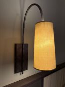 A pair of Porta Romana Willow Wall Lights bronzed Steel and brass with decorative finish (