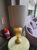 BSL Lighting gold painted urn shaped table lamp with shade 61cm (Location Public Space )