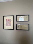 3 x framed and glazed wall art prints ( Location 209)