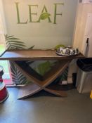 Console table Defined by its clean lines and minimalist design, storage and style combined to make