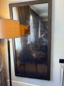 Framed eglomise tinted mirror plate glass wall art mirror 83 x 162cm ( Location 207 John Chater