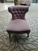 A set 6 x upholstered accent chairs the tufted shaped back over a shaped deep seat base 66 x 55 x