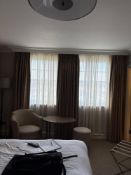 2 x pairs fully lined pencil pleated drapes span 130 x 220cm drop ( Location 213)
