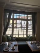 2 x sets of mint green voile sheer linen drapes 235cm wide x 240cm drop (Location Lounge)