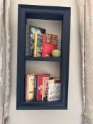 A black open shelve wall cabinets 30 x 16 x 80cm ( Location 206)