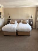 Divan split twin bed set Top Brass spring mattress each 90 x 100cm ( Location 305)