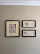 3 x framed and glazed wall art prints ( Location 101)