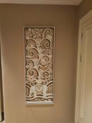 Framed Print – Resting Elephant in Stylized Foliage (Art Deco Relief Study) A decorative print