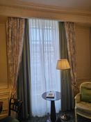 Curtain Set – Green Silk Drapes with Decorative Show Panel, Fully Lined A tailored curtain