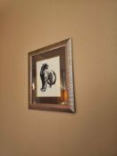 Framed Panther Print – After Paul Jouve, “Panthère noire marchant” Series (c.1920s) A framed print