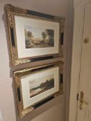 Framed Prints – David Cox (1783–1859), “Pembroke Castle” and “The Junction of the Severn and the Wye