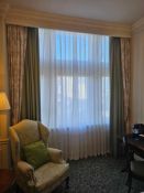 Curtain Set – Green Silk Drapes with Decorative Show Panel, Fully Lined A tailored curtain