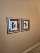 Framed Prints – After Paul Jouve, “Panthère noire marchant” Series (c.1920s) A set of two framed