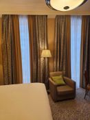 3 x pairs Curtain Set – Gold Silk Drapes with Decorative Show Panel, Fully Lined, A tailored curtain