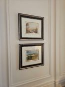 A pair of reproduction landscape prints after original watercolours by Joseph Mallord William Turner