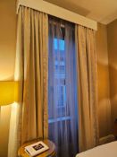 3 x pairs A pair of drapes 310cm drop A tailored curtain ensemble comprising full-length drapes with