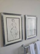 2 x Framed Prints – After a Drawing by Gustav Klimt (1862–1918), A framed and glazed print after a