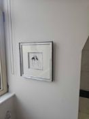 Framed Modernist Portrait – French School, A striking framed print depicting a seated female figure,