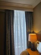 Curtain Set Fully Lined, 250cm Span x 310cm Drop A tailored curtain ensemble comprising full-