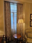 Window Drapes – with Silk Trim, Lined, 310cm Drop A set of full-length drapes, tailored for tall