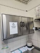 Stainless steel commercial 2 door wall cuoboard 110 x 30 x 60cm [Loc BAR]