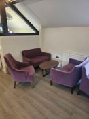 Protocol Furniture Venice lounge suite comprising of 2 x sofas and an armchair (Model A607 STCR) and