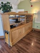 Oak Wine and Service Cabinet A large, high-capacity piece of furniture, this Oak or Wine and Service