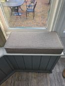 Tweed Herringbone upholstered and padded window cushions 30cm deep each with height of 10cm 3 x 62cm