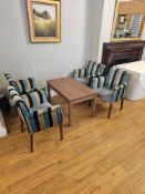 Contract Furniture Group UK a set of 4 x Toto upholstered contemporary armchairs complete with a