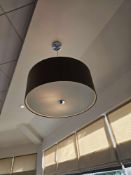 7x Large Contemporary Drum Pendant Lights with Diffusers feature a clean, cylindrical oversized drum