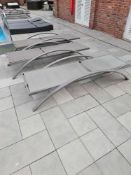 A pair of Contral Italy Outdoor Loungers Contral Italy outdoor sunlounger with powder-coated