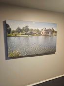 6 x various canvas wall art depicting local landscape scenes 3 x 82 x 51cm 2 x 52 x 82cm 1 x 150 x