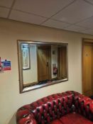 A framed bevelled mirror in giltwood frame 130 x 100cm [Loc 2nd Floor Corridor]