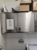 Stainless steel commercial 2 door wall cuoboard 110 x 30 x 60cm [Loc BAR]