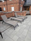 A pair of Contral Italy Caraibi Sunlounger (Model 602/LG, Light Grey) Contral Italy Caraibi