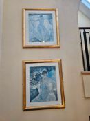Two framed decorative prints after José Mateu San Hilario Royo (Spanish, b. 1941), each depicting
