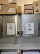 Stainless steel commercial 2 door wall cuoboard 110 x 30 x 60cm [Loc BAR]