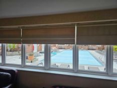 Large Quantity of High-Quality faux suede fabric Roman Blinds (13 Panels Total) An extensive lot