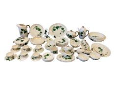 56 PIECE SET OF POPPYTRAIL BY METLOX CALIFORNIA IVY HAND PAINTED PORCELAIN DISHES
