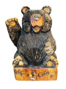 RUSTIC CABIN DECOR CARVED WOODEN 