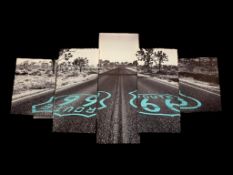 AWESOME MULTI-FRAME ROUTE 66 CANVAS PRINT HOME DECOR WALL ART