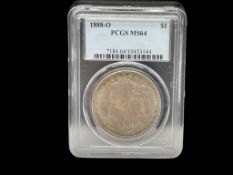 1888-O U.S. MORGAN SILVER DOLLAR PCGS MS64 (10453144)