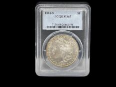 1881-S U.S. MORGAN SILVER DOLLAR PCGS MS63 (26162498)