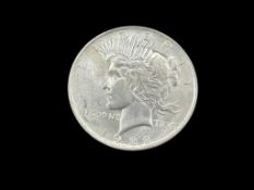 1922 U.S. PEACE SILVER DOLLAR BU