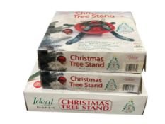 THREE NEW IN BOX METAL CHRISTMAS TREE STANDS