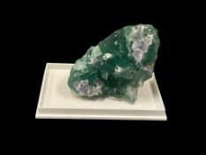 IMPRESSIVE PURPLE AND GREEN FLOURITE GEOLOGICAL SPECIMEN