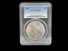 1896 U.S. MORGAN SILVER DOLLAR PCGS MS63 (28146188)