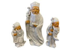 SET OF THREE VINTAGE JAPANESE MADE JUROJIN 